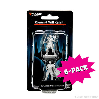 Magic: The Gathering Unpainted Miniatures: Rowan Kenrith & Will Kenrith (Bundle of 6)