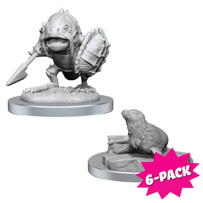 D&D Nolzur's Marvelous Miniatures: Locathah & Seal (Bundle of 6)