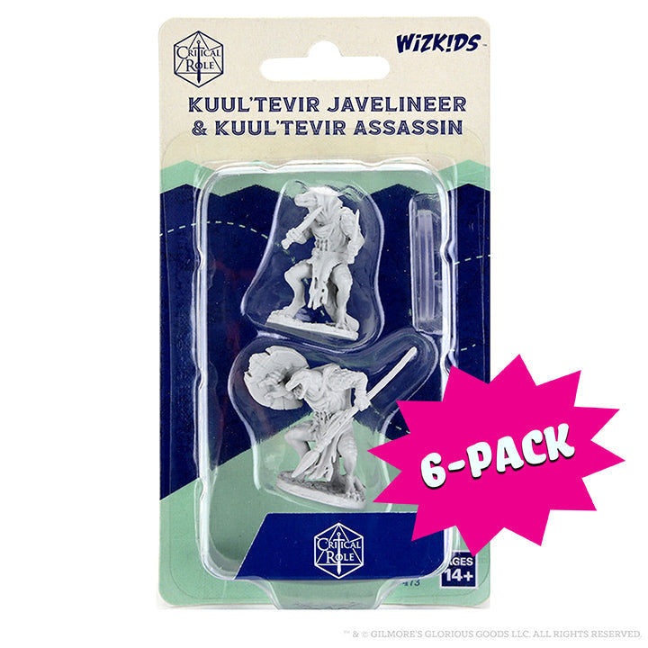 Critical Role Unpainted Miniatures: Kuul'tevir Javelineer & Assassin (Bundle of 6)