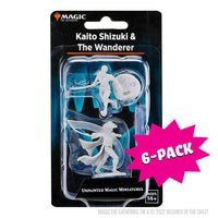 Magic: The Gathering Unpainted Miniatures - Kaito Shizuki & The Wanderer (Bundle of 6)