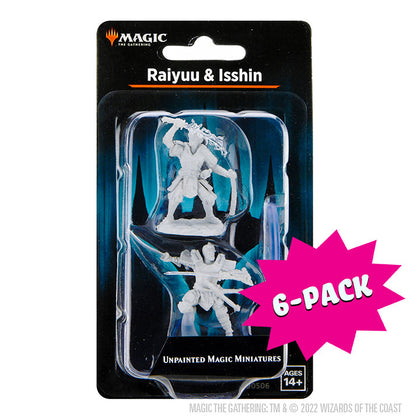 Magic: The Gathering Unpainted Miniatures - Raiyuu & Isshin (Bundle of 6)