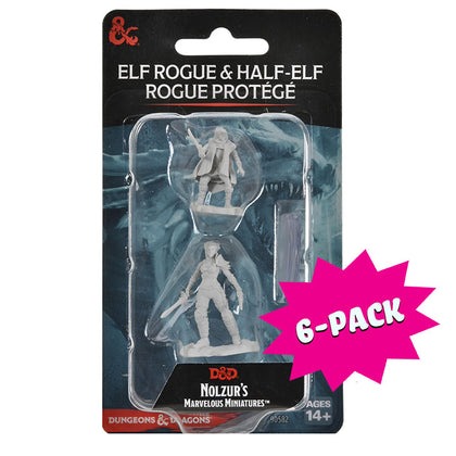 D&D Nolzur's Marvelous Miniatures: Elf Rogue & Half-Elf Rogue Protégé (Bundle of 6)