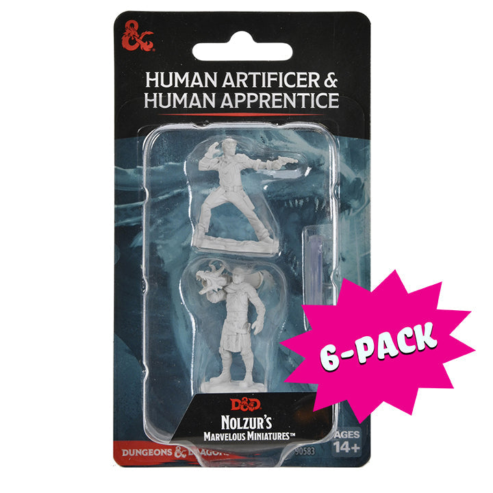 D&D Nolzur's Marvelous Miniatures: Human Artificer & Human Apprentice (Bundle of 6)
