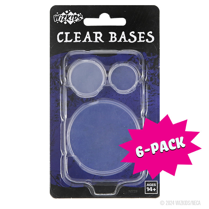 WizKids Deep Cuts: Clear Bases (Bundle of 6)