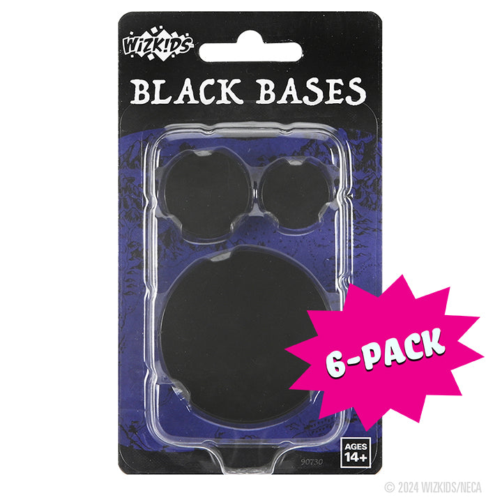 WizKids Deep Cuts: Black Bases (Bundle of 6)