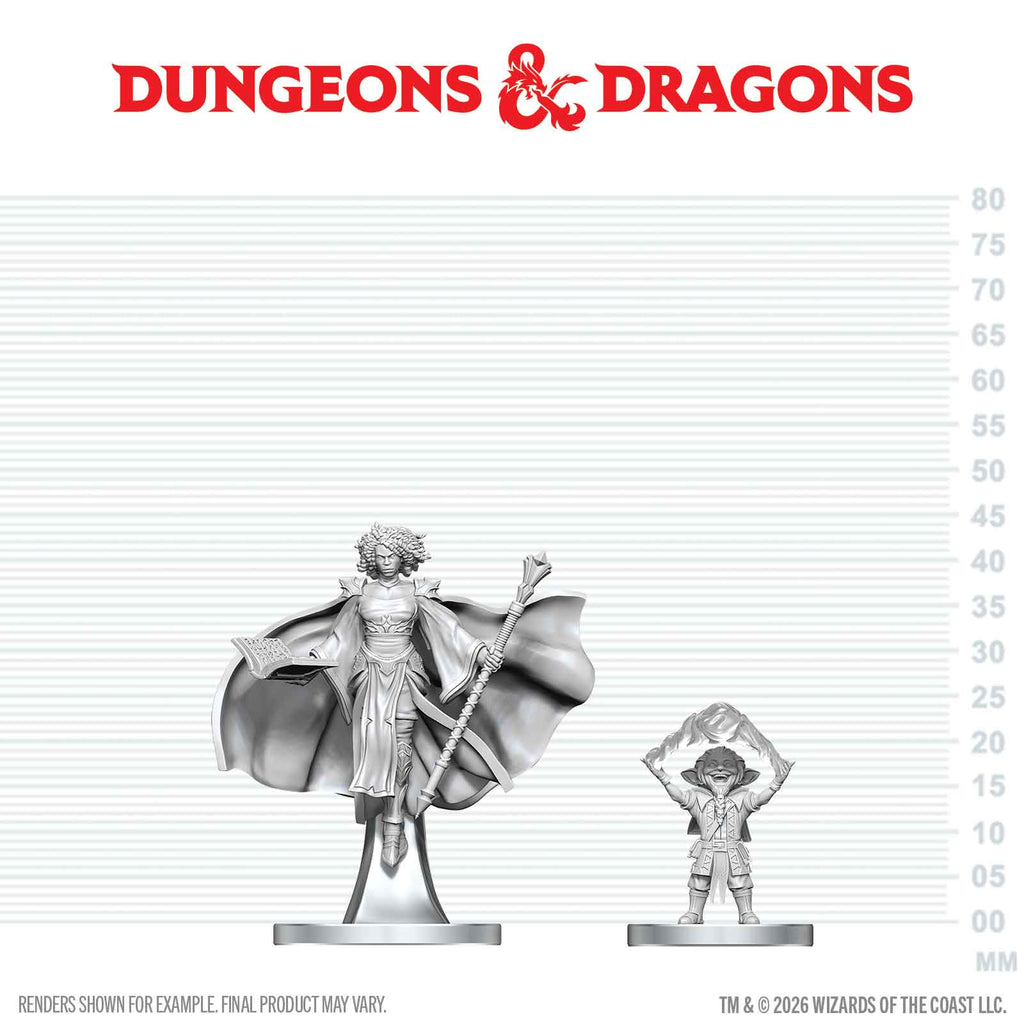 PRE-ORDER - D&D Nolzur's Marvelous Miniatures: Gnome Warlock & Aasimar Wizard