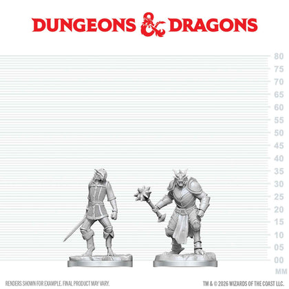 PRE-ORDER - D&D Nolzur's Marvelous Miniatures: Dragonborn Paladin & Dragonborn Squire - 1