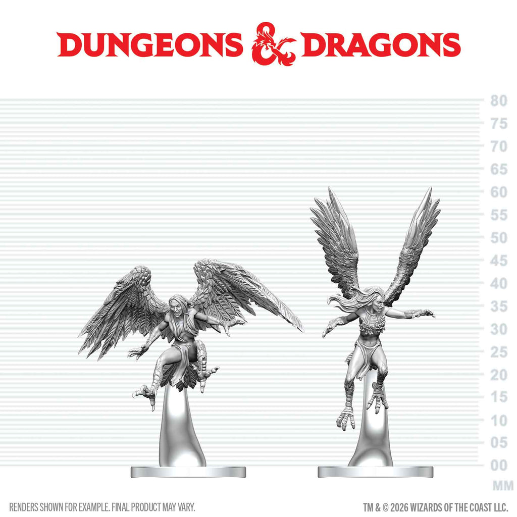 PRE-ORDER - D&D Nolzur's Marvelous Miniatures: Harpies