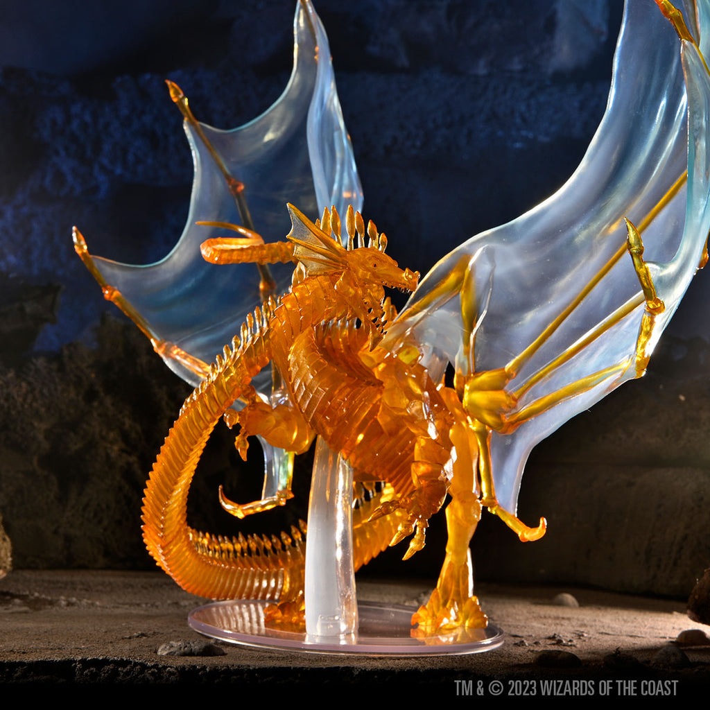 D&D Icons Of The Realms – Adult Topaz Dragon, Durchscheinende Miniaturfigur, Fertig Bemalt, Für Tischrollenspiel D&D Icons Of The Realms – Adult Topaz Dragon, Durchscheinende Miniaturfigur, Fertig Bemalt, Für Tischrollenspiel