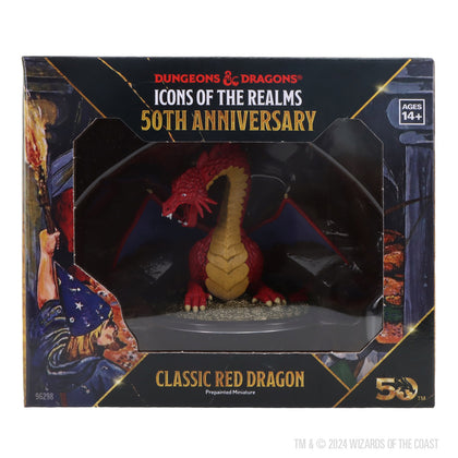BACK-ORDER - D&D Icons of the Realms: 50th Anniversary - Classic Red Dragon Boxed Miniature - 2