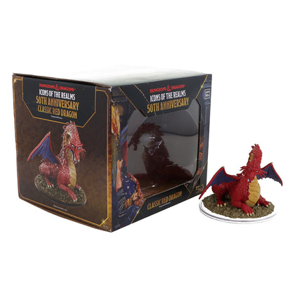 BACK-ORDER - D&D Icons of the Realms: 50th Anniversary - Classic Red Dragon Boxed Miniature - 1