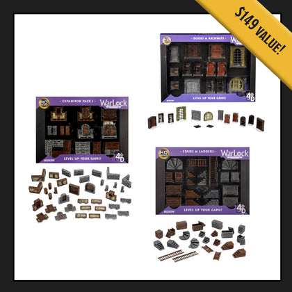 WarLock Tiles - Dungeon Features Bundle