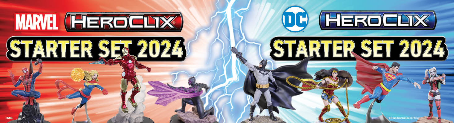 Link to Marvel and DC Comics HeroClix Starter Collection Page.