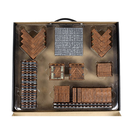 WarLock Tiles: Base Set - Town & Village II - Full Height Plaster Walls - 5