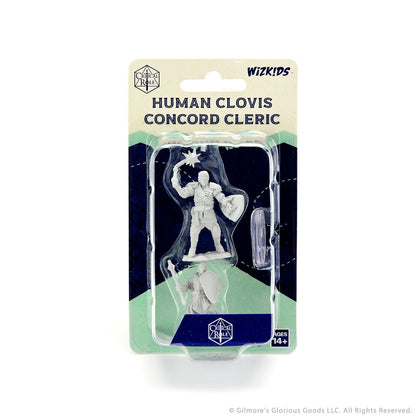 Critical Role Unpainted Miniatures: Human Clovis Concord Cleric Male - 1
