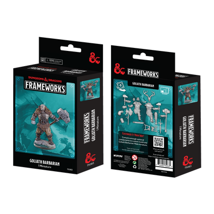 D&D Frameworks: Goliath Barbarian Male - Unpainted and Unassembled - 1