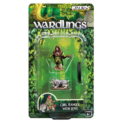 WizKids Wardlings Painted Miniatures: Girl Ranger & Lynx - 1