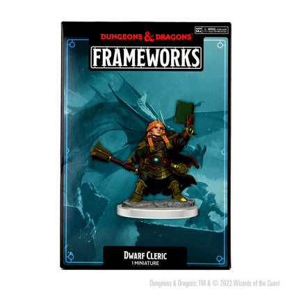 D&D Frameworks: Dwarf Cleric Female - Unpainted and Unassembled - 1