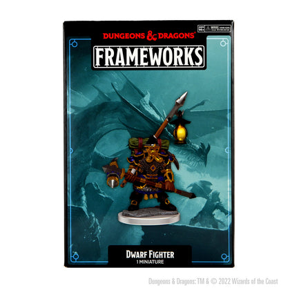 D&D Frameworks: Dwarf Fighter Male - Unpainted and Unassembled - 1