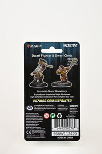 Magic: the Gathering Unpainted Miniatures: Dwarf Fighter & Dwarf Cleric