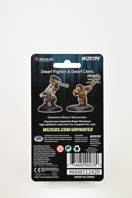 Magic: the Gathering Unpainted Miniatures: Dwarf Fighter & Dwarf Cleric - 2
