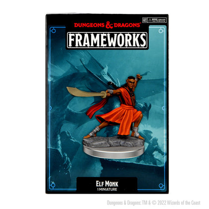 D&D Frameworks: Elf Monk Male - Unpainted and Unassembled - 1