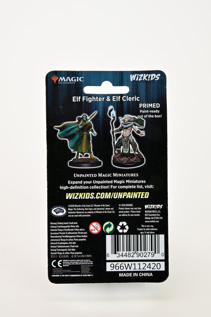Magic: the Gathering Unpainted Miniatures: Elf Fighter & Elf Cleric - 2