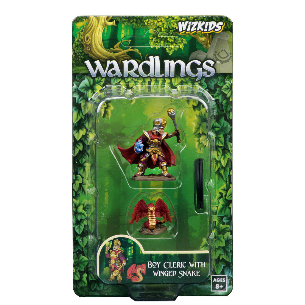 WizKids Wardlings RPG Figures: Boy Cleric & Winged Snake