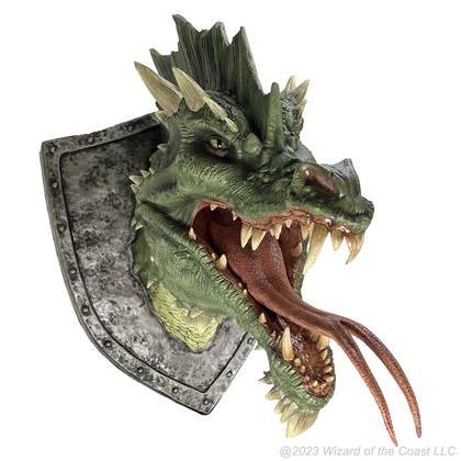 PRE-ORDER - D&D Replicas of the Realms: Green Dragon Trophy Plaque - 1