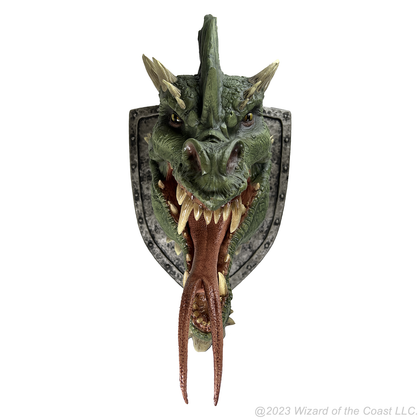 PRE-ORDER - D&D Replicas of the Realms: Green Dragon Trophy Plaque - 2