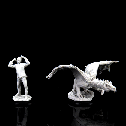 D&D Nolzur's Marvelous Miniatures - Green Dragon Wyrmling & Afflicted Elf - 3