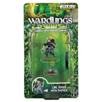 WizKids Wardlings Painted Miniatures: Girl Rogue & Badger