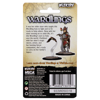 WizKids Wardlings RPG Figures: Girl Fighter & Hunting Falcon - 2
