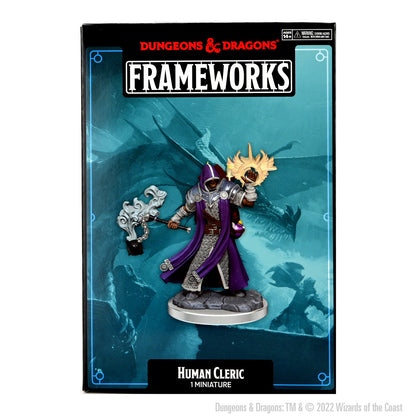 D&D Frameworks: Human Cleric Male - Unpainted and Unassembled - 1