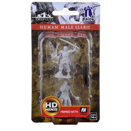 Pathfinder Deep Cuts Unpainted Miniatures: Human Male Cleric - 1