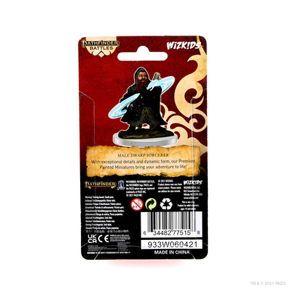 Pathfinder Battles: Premium Painted Figure - Male Dwarf Sorcerer - 2