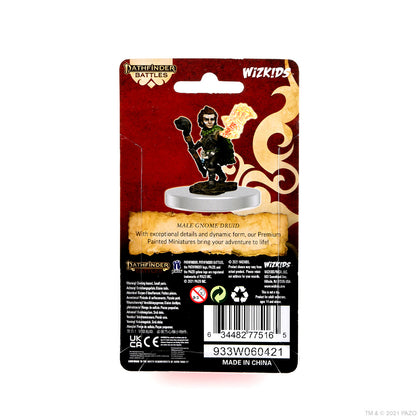 Pathfinder Battles: Premium Painted Figure - Male Gnome Druid - 2