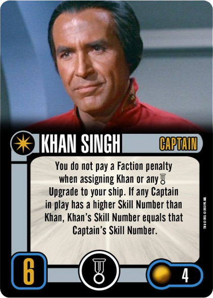 Star Trek: Attack Wing - Promo Card - Khan Exclusive - 1