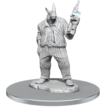 Magic: The Gathering Unpainted Miniatures: Freelance Muscle and Rhox Pummeler - 1