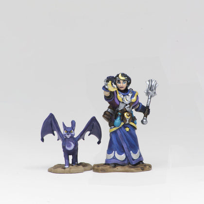Wizkids Wardlings Painted Miniatures: Girl Cleric & Winged Cat - 3