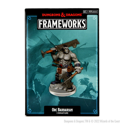 D&D Frameworks: Orc Barbarian Male - Unpainted and Unassembled - 1