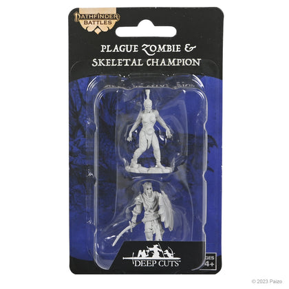 Pathfinder Deep Cuts Miniatures: Plague Zombie & Skeletal Champion - 1