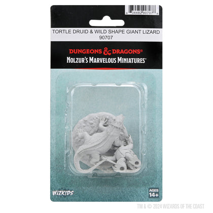 D&D  Nolzur's Marvelous Miniatures: Tortle Druid & Wild Shape Giant Lizard - 1