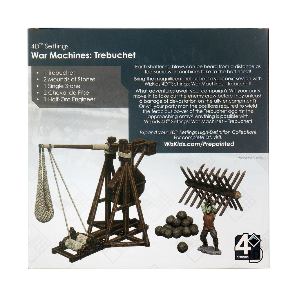 WizKids 4D Settings: War Machines - Prepainted Trebuchet & Engineer Miniature Set - View #7