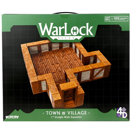 WarLock Tiles: Expansion Pack - 1 in. Town & Village Straight Walls - 1