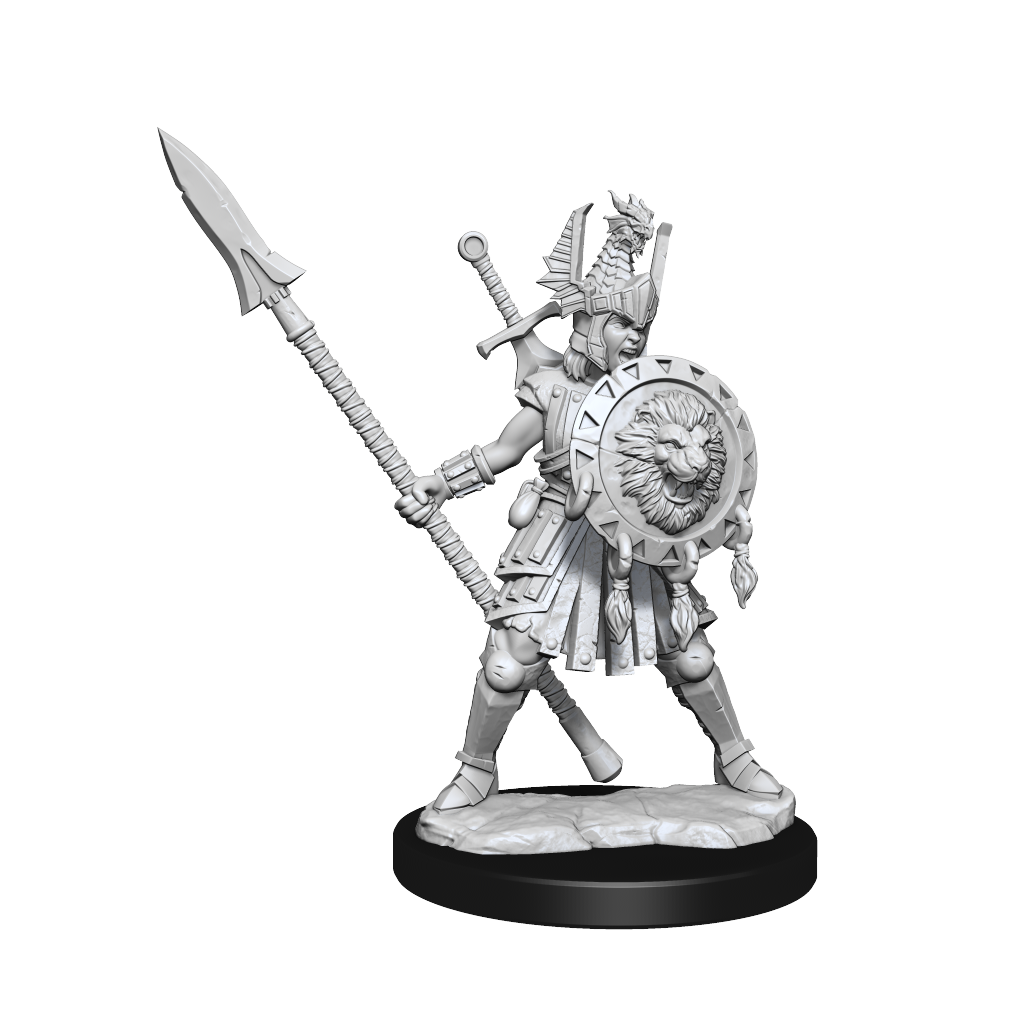 D&D Frameworks: Human Fighter Female - Unpainted and Unassembled