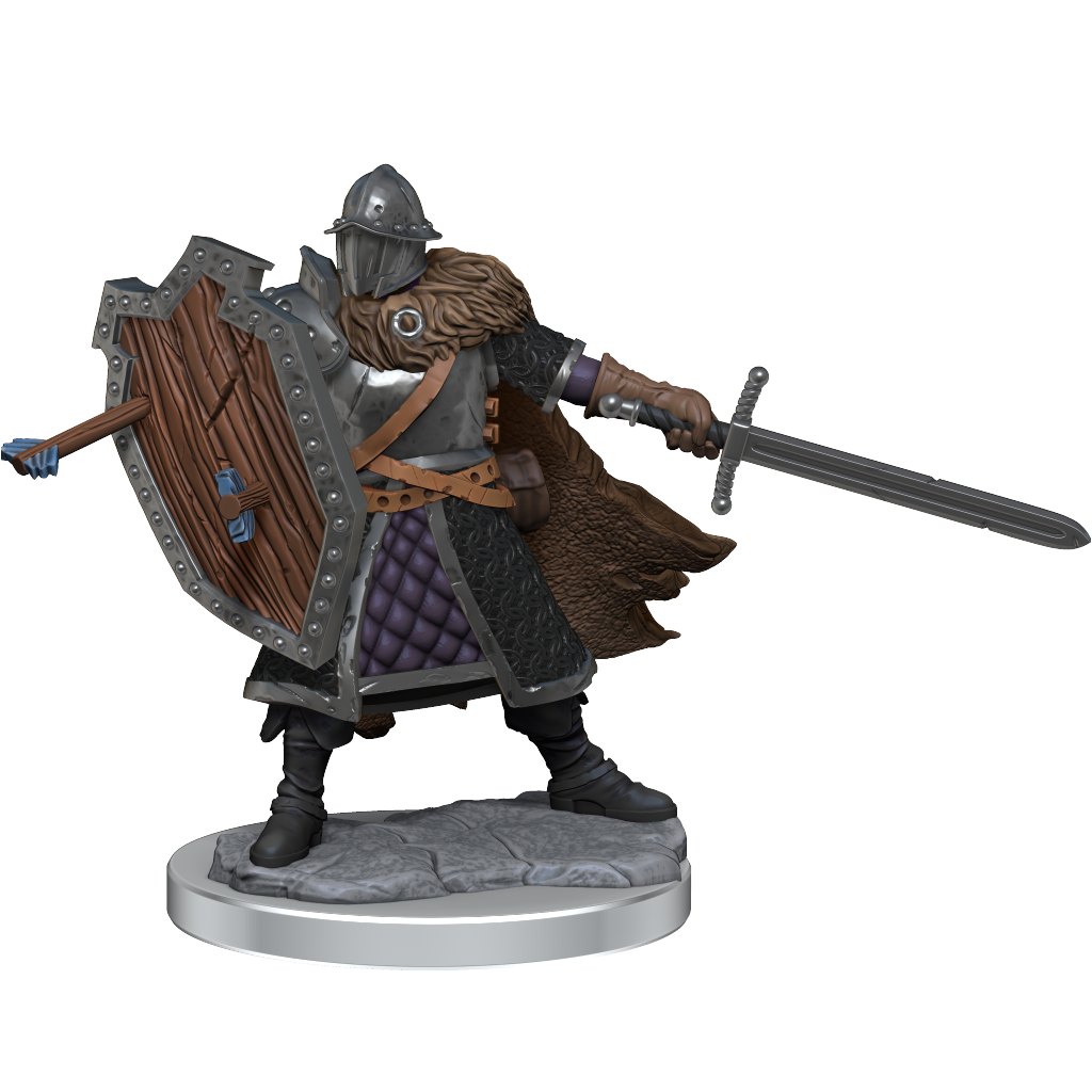 D&D Frameworks: Human Fighter Male - Unpainted and Unassembled – WizKids