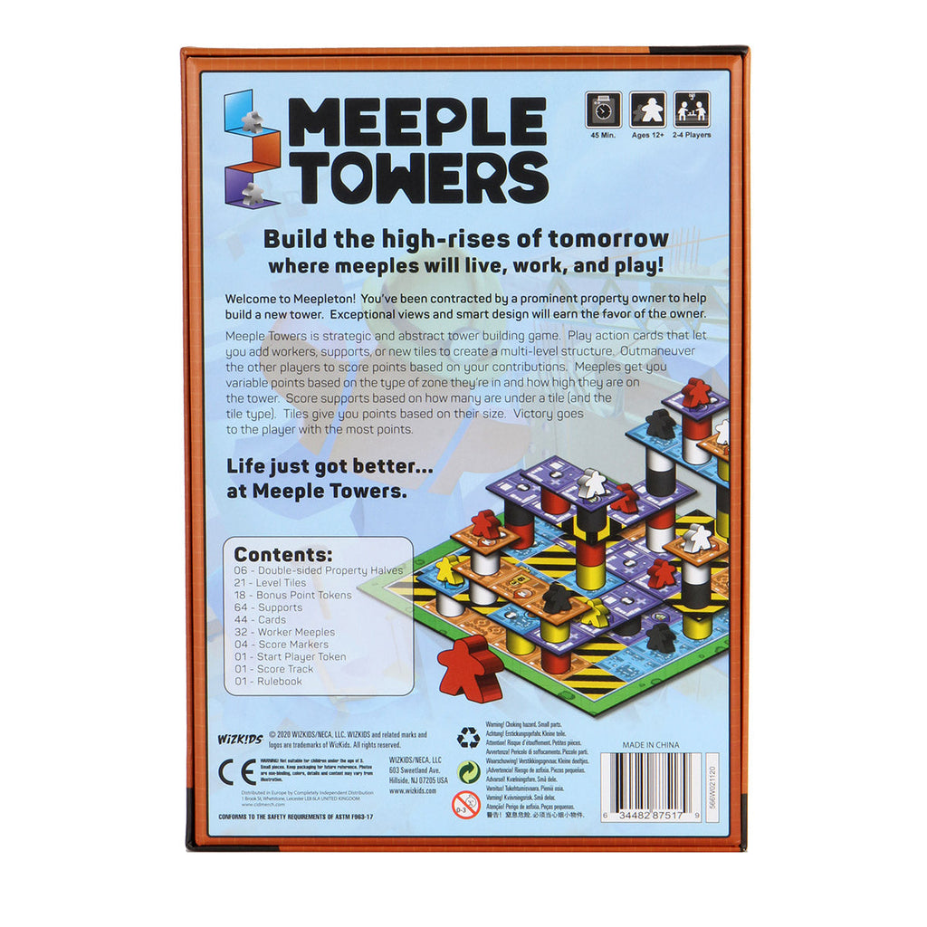 Meeple Towers Board Game - Strategic 3D Tower Building, For 2+ Players, Ages 14+, 45 Min Playtime - View #3