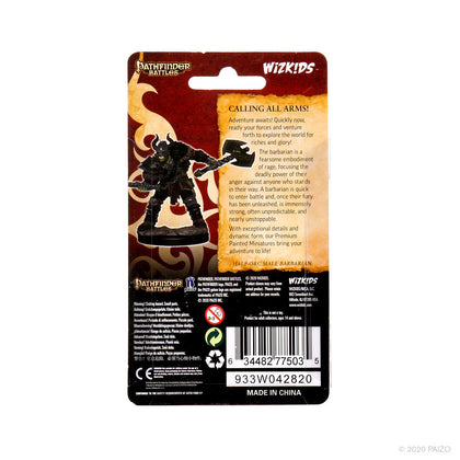 Pathfinder Battles: Premium Painted Figure - Half-Orc Barbarian Male - 2