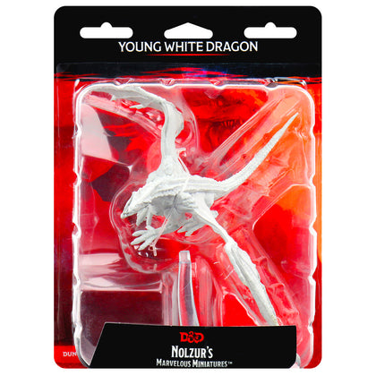 BACK-ORDER - D&D Nolzur's Marvelous Miniatures: Young White Dragon - 1